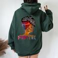 Black Woman Dope Mom Life African American Mother's Day Women Oversized Hoodie Back Print Forest
