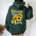 Blessed To Be Called Mom Cute Sunflower Women Oversized Hoodie Back Print Forest