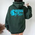 Boss Mare Equestrian Horseback Riding Girls For Women Women Oversized Hoodie Back Print Forest