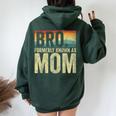 Bro Formerly Known As Mom Vintage Women Oversized Hoodie Back Print Forest