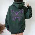 Butterfly Lupus Awareness Month Family Support Wear Matching Women Oversized Hoodie Back Print Forest