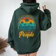 I Can't Believe I'm The Same Age As Old People Women Oversized Hoodie Back Print Forest