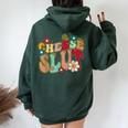 Cheese Slut Groovy Christmas Sarcastic Saying Women Women Oversized Hoodie Back Print Forest