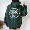 Chemo Infusion Squad Future Oncology Nurse Nursing S Tie Dye Women Oversized Hoodie Back Print Forest