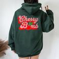 Cherry Bomb Retro 70S Vintage Style Cute Women Oversized Hoodie Back Print Forest