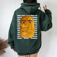 Chicken Nugget Meme Women Oversized Hoodie Back Print Forest