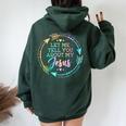 Christian Let Me Tell You About My Jesus Women Oversized Hoodie Back Print Forest