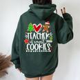 Christmas Teacher Of Smart Cookies Cute Gingerbread Women Oversized Hoodie Back Print Forest
