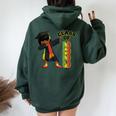 Class Of 2023 Graduation Dabbing African American Girl Women Oversized Hoodie Back Print Forest