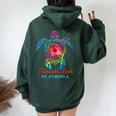 Clearwater Beach Florida 2024 Sea Turtle Summer Vacation Women Oversized Hoodie Back Print Forest