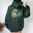 Cluck Around And Find Out Chicken Parody Kawai Animal Women Oversized Hoodie Back Print Forest