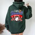 Coffee & Baseball Travel Ball Mom Women Oversized Hoodie Back Print Forest