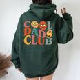 Cool Dads Club Dad Father's Day Retro Groovy Pocket Women Oversized Hoodie Back Print Forest
