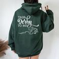 Cool Horse Racing Derby Race Owner Lover Women Oversized Hoodie Back Print Forest