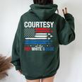 Courtesy Of The Usa Red White And Blue 4Th Of July Men Women Oversized Hoodie Back Print Forest