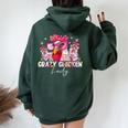 Crazy Chicken Lady Girls Chickens Lover Women Oversized Hoodie Back Print Forest