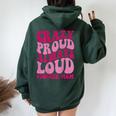 Crazy Proud Always Soccer Mom Women Oversized Hoodie Back Print Forest