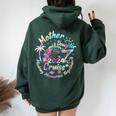 Cruise Mother Daughter Trip 2024 Mom Daughter Vacation Women Oversized Hoodie Back Print Forest