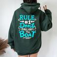 Cruise Rule 1 Don't Fall Off The Boat Women Oversized Hoodie Back Print Forest