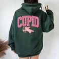 Cupid University Cute Women's N Girl Valentine's Day Women Oversized Hoodie Back Print Forest