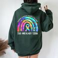 Curing Cancer Takes A Village The Oncology Tribe Nurse Team Women Oversized Hoodie Back Print Forest