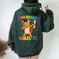 Dabbing Cat 5Th Grade Graduation Class 2020 Boys Girls Women Oversized Hoodie Back Print Forest