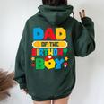 Dad Of The Birthday Boy Game Gaming Dad And Mom Family Women Oversized Hoodie Back Print Forest