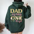 Dad Of Little Miss Onederful Birthday 1St Family Matching Women Oversized Hoodie Back Print Forest