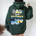 Dad And Mom Birthday Boy Dog Family Matching Women Oversized Hoodie Back Print Forest