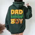 Dad And Mom Birthday Boy Lion Family Matching Women Oversized Hoodie Back Print Forest