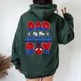 Dad And Mom Birthday Boy Spider Family Matching Women Oversized Hoodie Back Print Forest