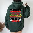 Dad And Mom Daddy Birthday Boy Mouse Family Matching Women Oversized Hoodie Back Print Forest