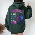 Dad's Girl I Used To Be His Angel Now He Is Mine Daughter Women Oversized Hoodie Back Print Forest