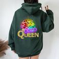 Dancing Queen Vintage Dancing 70S Disco Queen Women Oversized Hoodie Back Print Forest