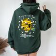 Dare To Be Different Bee Puzzle Cool Autism Awareness Women Oversized Hoodie Back Print Forest