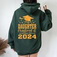My Daughter Mastered It Class Of 2024 Masters Graduation Women Oversized Hoodie Back Print Forest