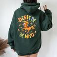 Derby De Mayo Derby Party Horse Racing Women Oversized Hoodie Back Print Forest