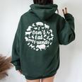 I Don't Eat My Friends Eat Vegan Food Women Oversized Hoodie Back Print Forest