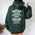 Never Dreamed I'd Marry A Perfect Canadian Wife Women Oversized Hoodie Back Print Forest