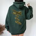 Dropping F Bombs Sarcastic Swearing And Cussing Parent Women Oversized Hoodie Back Print Forest