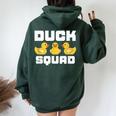 Duck Squad Animal Duck Lover Women Oversized Hoodie Back Print Forest