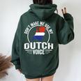 Dutch Roots Outfit Netherlands Heritage Women Women Oversized Hoodie Back Print Forest