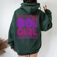 Eighties Party Idea Girl 80S Women Oversized Hoodie Back Print Forest