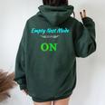 Empty Nest Mode On Parents Mom Dad Women Oversized Hoodie Back Print Forest