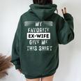My Favorite Ex-Wife Give Me This Women Oversized Hoodie Back Print Forest