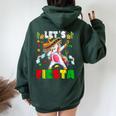 Lets Fiesta- Cinco De Mayo Mexican Kid Girl Women Oversized Hoodie Back Print Forest