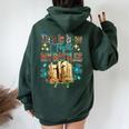 This Is How I Fight My Battles Leopard Cross Christian Jesus Women Oversized Hoodie Back Print Forest