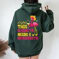 Flamingo Senorita Margarita Mexican Cinco De Mayo 2020 Women Oversized Hoodie Back Print Forest