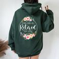 Floral Retirement This Girl Is Retired Est 2024 Women Oversized Hoodie Back Print Forest