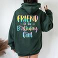 Friend Of The Birthday Girl Tie Dye Daughter Birthday Party Women Oversized Hoodie Back Print Forest